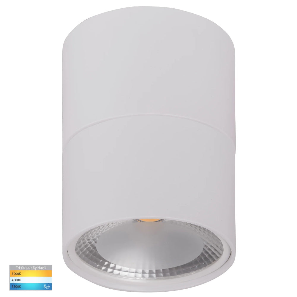 Nella White 12w Surface Mounted LED Downlight with Extension
